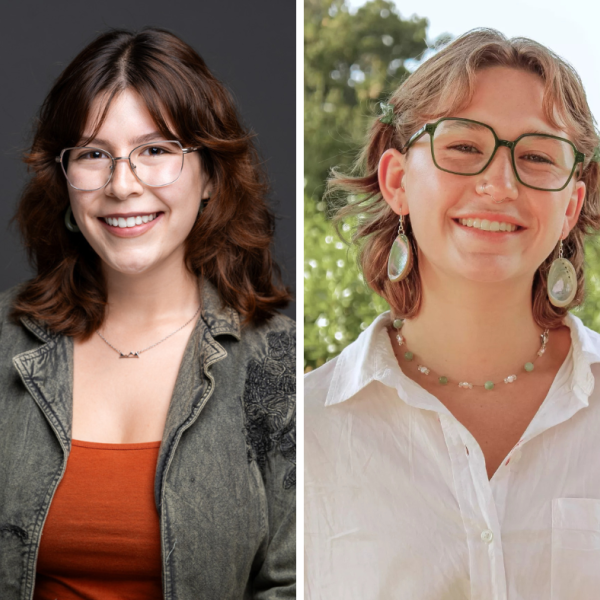 L: Lakshmi Garcia ‘25 (CCS Writing & Literature) R: Olivia Craig ‘25 (L&S Environmental Studies)