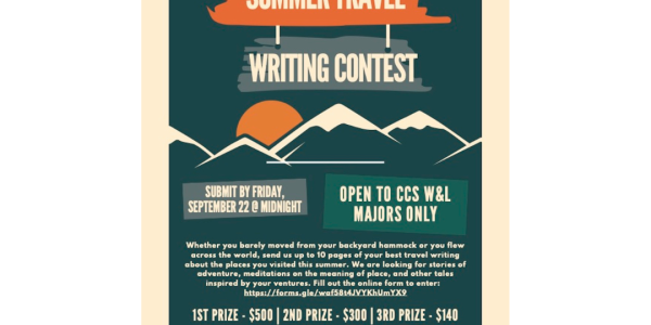 CCS W&L Summer Travel Writing Contest Flyer