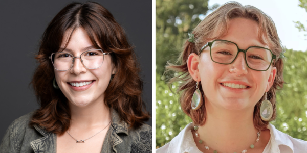 L: Lakshmi Garcia ‘25 (CCS Writing & Literature) R: Olivia Craig ‘25 (L&S Environmental Studies)