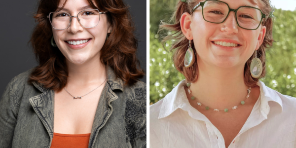 L: Lakshmi Garcia ‘25 (CCS Writing & Literature) R: Olivia Craig ‘25 (L&S Environmental Studies)