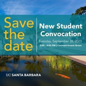Save the date - New Student Convocation
