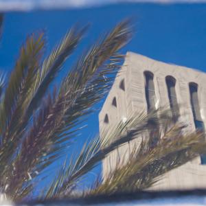 Reflection of UC Santa Barbara Storke Tower