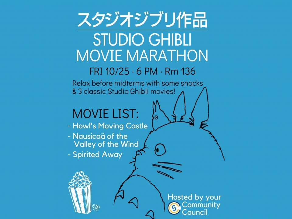 Studio Ghibli Movie Marathon Ucsb College Of Creative Studies