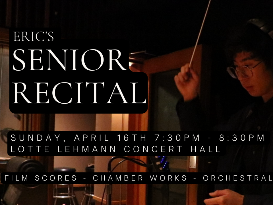 Eric Huang's Senior Recital Poster