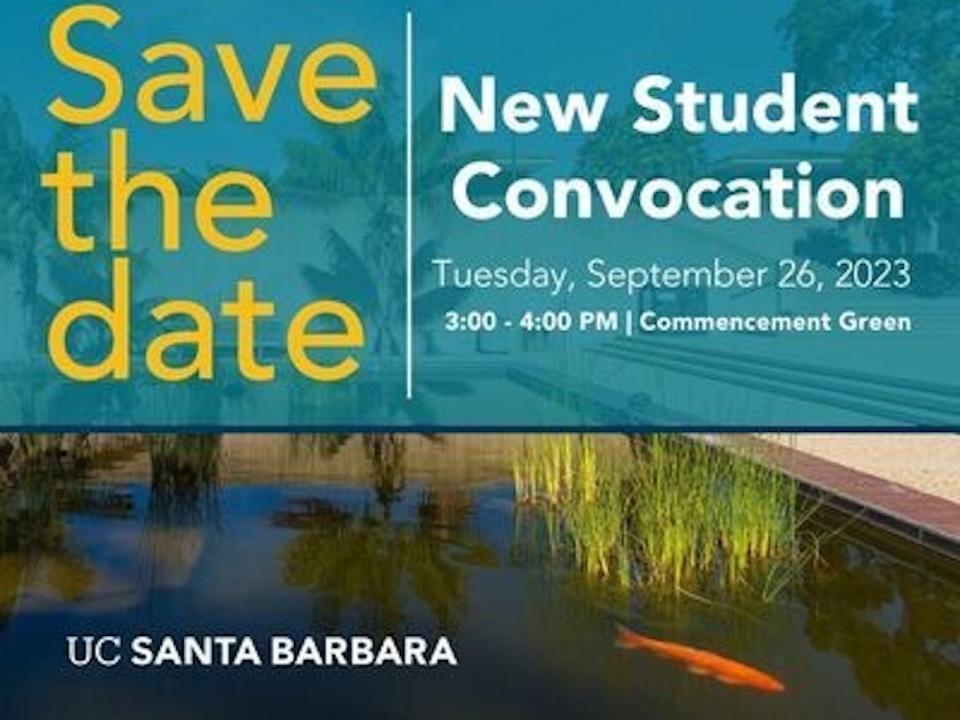 Save the date - New Student Convocation