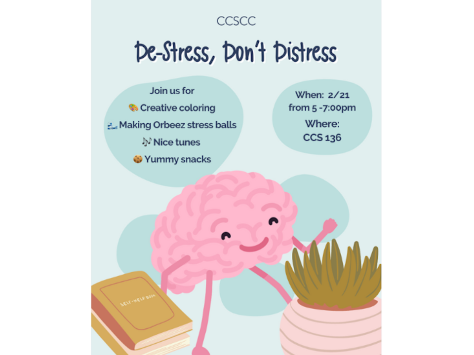 CCS Community Council: De-Stress, Don’t Distress