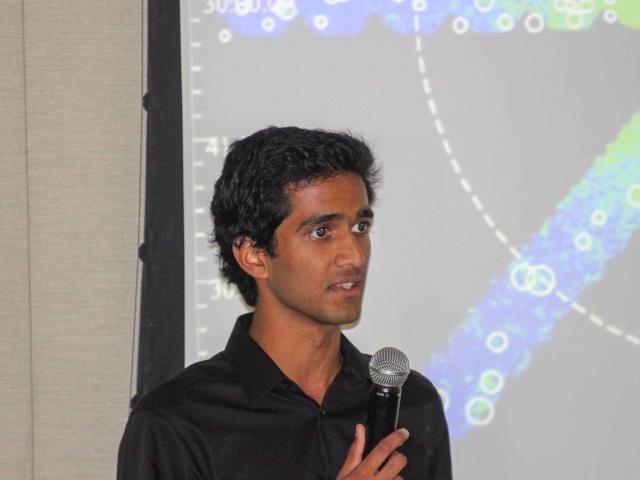 Anoop Praturu giving a talk on his research at the first annual CCS RACA-CON, November 2017