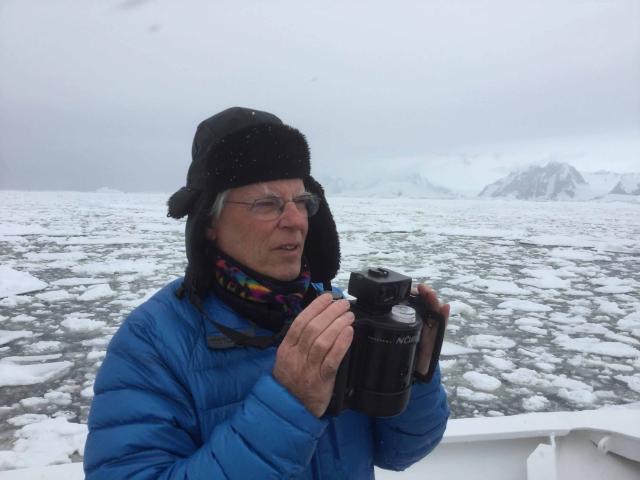 Macduff Everton scouting a location in the Svalbard, Norway