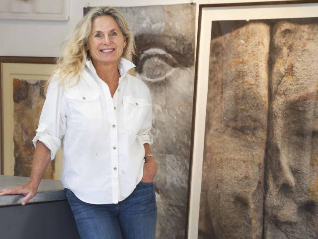 Mary Heebner in her Santa Barbara studio