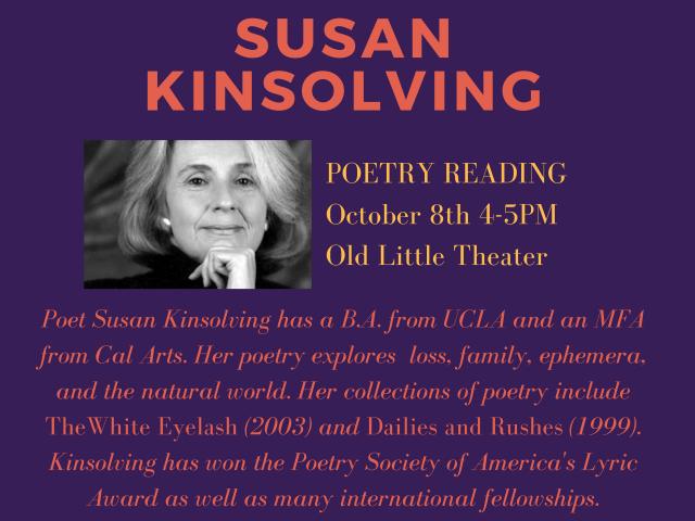 Susan Kinsolving Event Flyer