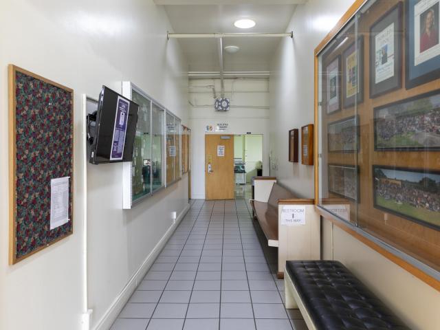 Welcome inside the CCS building! To the left is the Art Gallery and to the right is the main office.