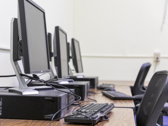 The CCS computer lab offers students a space to work on homework or study and even provides students with free printing.