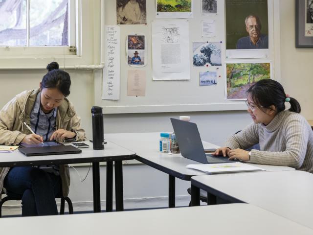 The CCS building is a great place to study. Study groups are a common sight throughout the building.