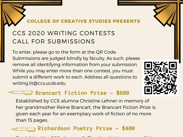 2020 CCS Writing Contest Poster