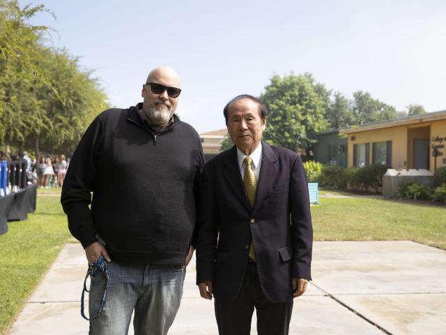 Chancellor Henry Yang and Interim Dean Timothy Sherwood