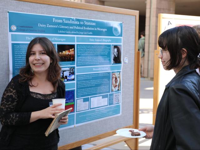 Lakshmi Garcia’26 (CCS Writing & Literature) at CCS 2023 RACA-CON Poster Session