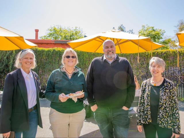 Kathy Foltz, CCS Biology Faculty and Professor Emeritus of Molecular, Cellular, and Developmental Biology (MCDB), CCS Interim Dean (2016-2018); Leslie Hogan, CCS Music Composition Faculty; Timothy Sherwood, Interim Dean, College of Creative Studies; Marlene Zuk ‘77 (CCS Biology), Regents Professor, Department of Ecology, Evolution and Behavior, University of Minnesota