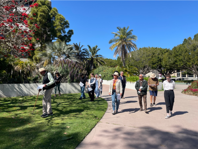 UCSB faculty, staff, students, and friends enjoy the 2024 Jo Little Memorial Campus Walk.