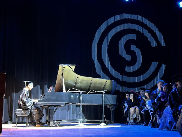 Joseph Alvarez '24 (CCS Music Composition) performs a piano piece