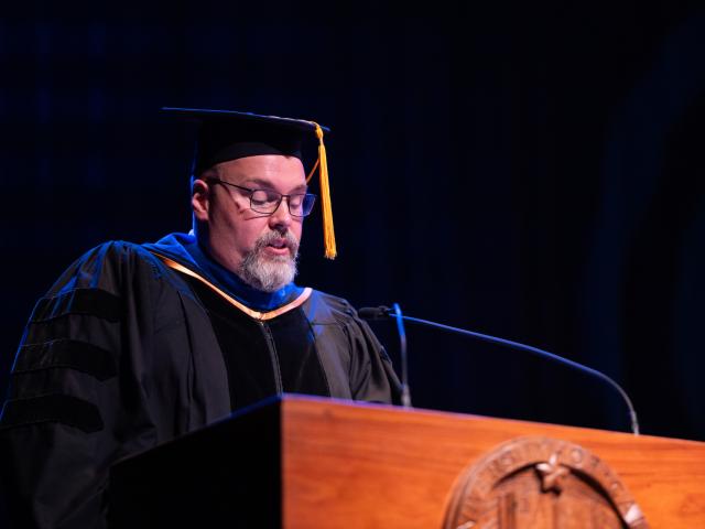 CCS Dean Sherwood across campus and out and about in the community. Photo Credit: Jeff Liang