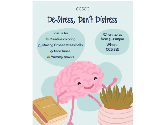 CCS Community Council: De-Stress, Don’t Distress