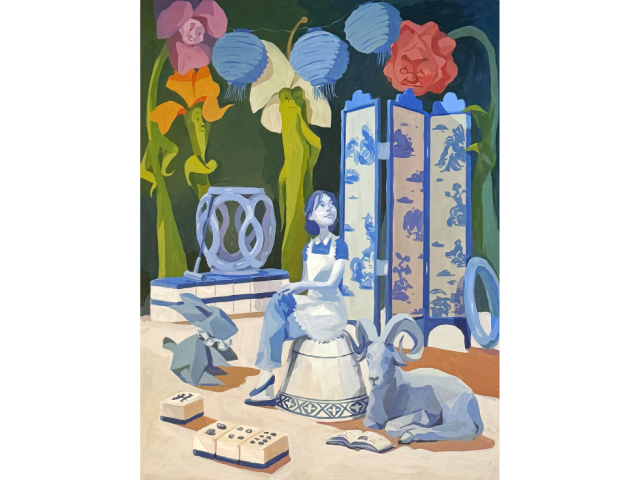 Sonny Lata Yiu's painting What Garden Do You Come From?