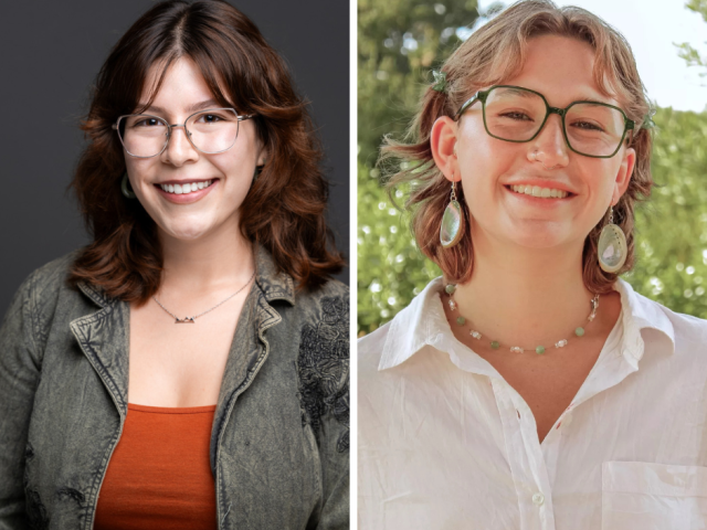 L: Lakshmi Garcia ‘25 (CCS Writing & Literature) R: Olivia Craig ‘25 (L&S Environmental Studies)