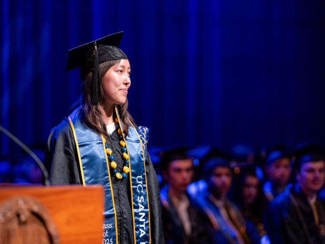 student at 2025 CCS Commencement ceremony