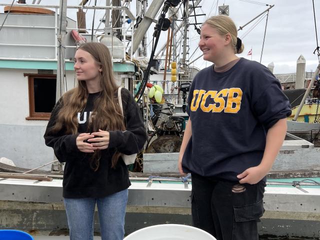 Jaden Orli '25 (CCS Biology) (right) and a peer