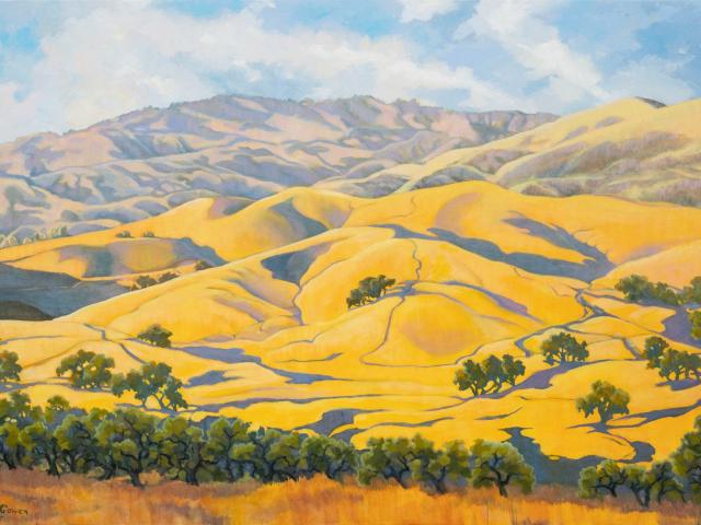 Cloud Haze, oil on panel, 2025 by Robin Gowen, part of her A Wild Hush Exhibit, 2025 at Sullivan Goss