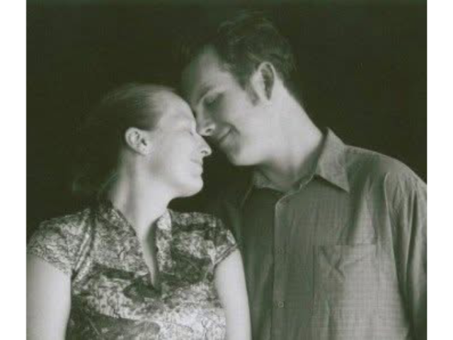 Morgana Mongraw-Chaffin ‘04 (CCS Biology) and her husband Dan Montgomery ‘06 (CCS Computer Science) in Isla Vista in 2004
