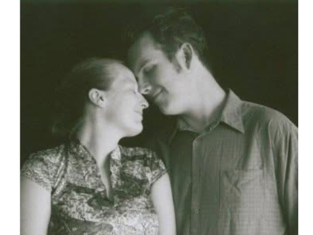 Morgana Mongraw-Chaffin ‘04 (CCS Biology) and her husband Dan Montgomery ‘06 (CCS Computer Science) in Isla Vista in 2004
