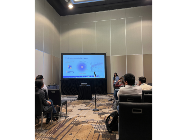 Janhavi Singhal '26 (CCS Physics) presents at APS Global Summit