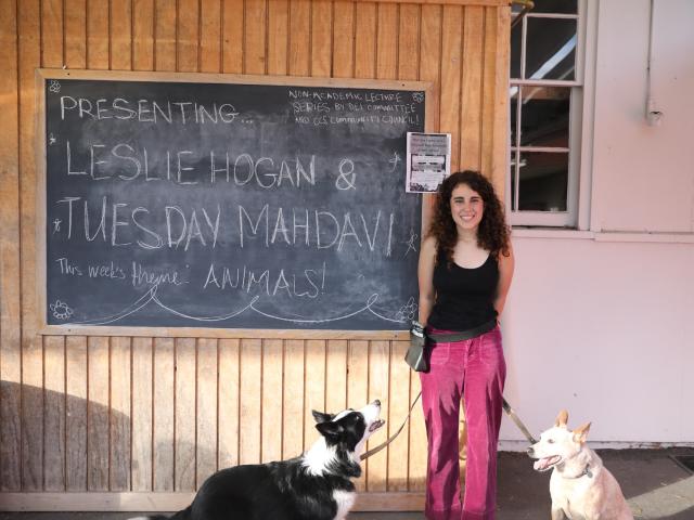 Tuesday Mahdavi ’28 (CCS Biology, Writing & Literature) at the Inaugural Non-Academic Lecture Series