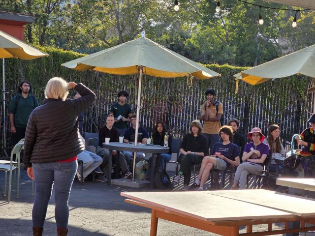 CCS Music Composition Faculty Leslie Hogan gives a talk on caring for horses